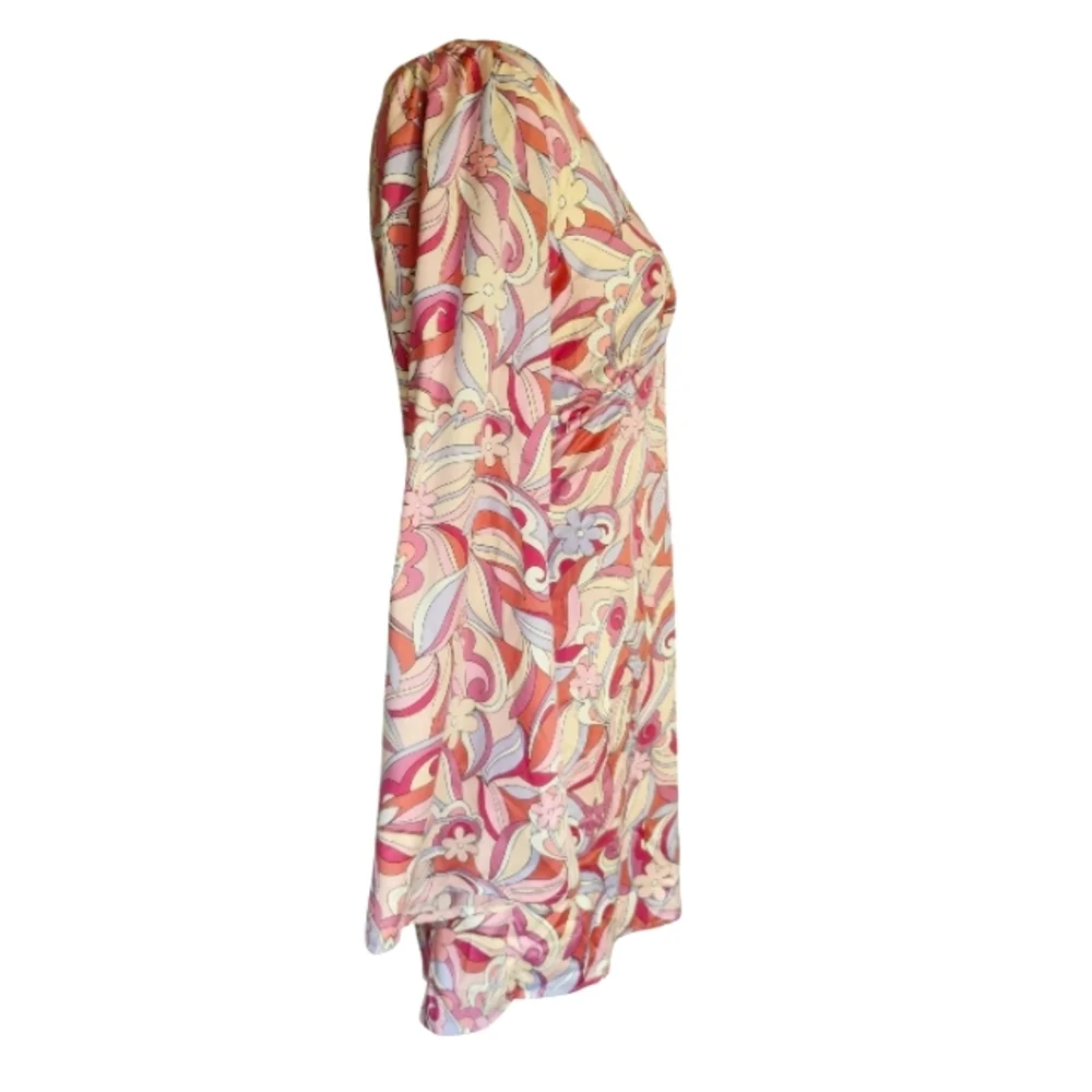NWT South Moon Under Midi Dress Fit & Flared Sz M Floral Pinks 70's Style I-4 - Picture 3 of 12